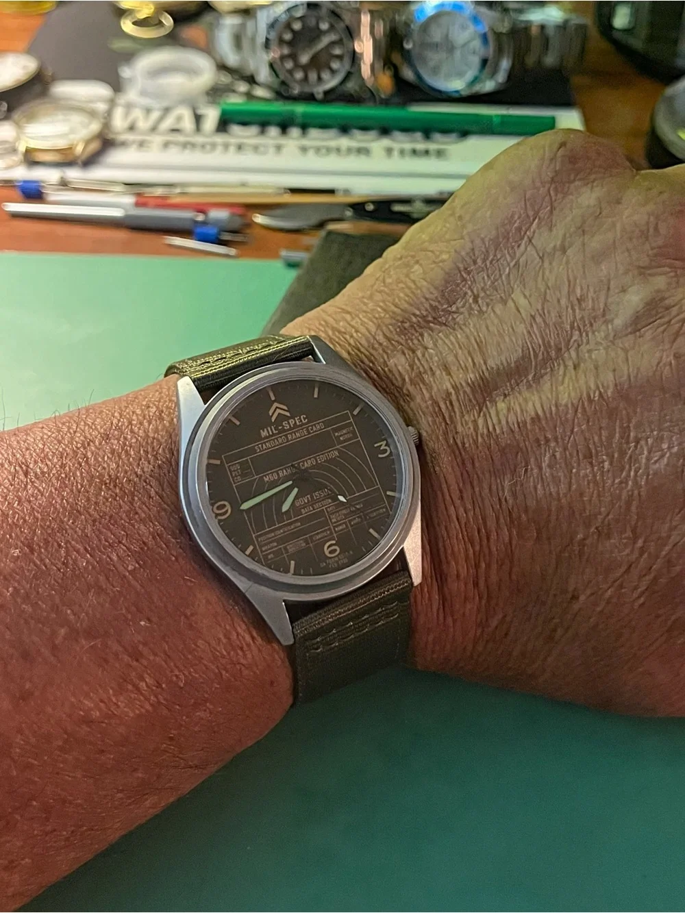 Military Field Watch 42mm “Range Card”by MIL-SPEC